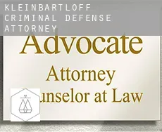 Kleinbartloff  criminal defense attorney