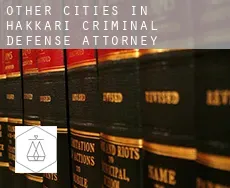 Other cities in Hakkari criminal defense attorney