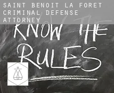 Saint-Benoît-la-Forêt  criminal defense attorney